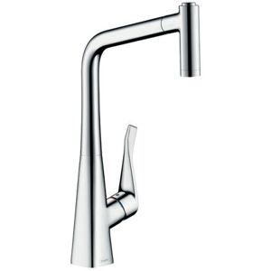 Hansgrohe Metris M71 Einhebel-Küchenmischer 320, Ausziehbrause, 2jet, sBox, Farbe: Chrom