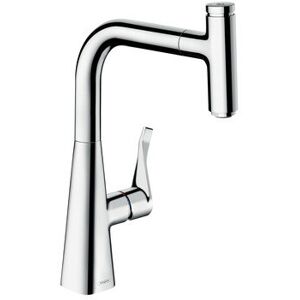 Hansgrohe Metris M71 Einhebel-Küchenmischer 240, Ausziehauslauf, 1jet, sBox, Farbe: Chrom