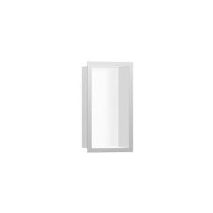 Hansgrohe XtraStoris Individual Wandnische Mattweiss mit Designrahmen 300x150x100 mm, 56096, Farbe: Edelstahl gebürstet