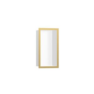 Hansgrohe XtraStoris Individual Wandnische Mattweiss mit Designrahmen 300x150x100 mm, 56096, Farbe: Polished Gold Optic