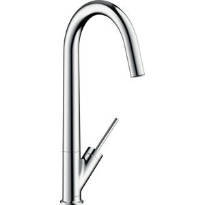 Hansgrohe Axor Starck Einhebel-Küchenmischer 300, Schwenkauslauf Eco, 12801, Farbe: Brushed Black Chrome