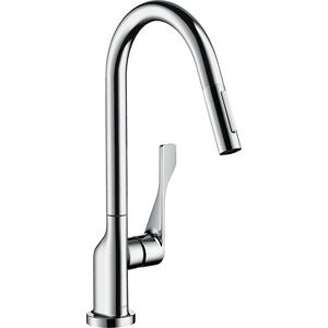 Hansgrohe Axor Citterio Einhebel-Küchenmischer 250, Ausziehbrause Eco, 39832, Farbe: Polished Black Chrome