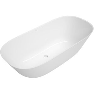 Villeroy und Boch AG Villeroy & Boch Theano Duo Quaryl Badewanne UBQ175ANH7F200V-, 1750 x 800 mm, freistehend, Farbe: Stone White