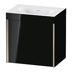 Duravit XViu Waschtisch-Unterschrank XV4630NB140C 45x33,3cm, 1 Tür, links, ohne Hahnloch, champagner matt, Rahmen C, schwarz hochglanz