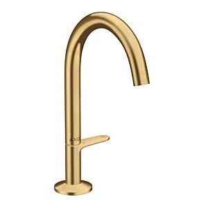 Hansgrohe Axor One Waschtischarmatur 48020250 Ausladung 140mm, mit Push-Open-Ablaufgarnitur, brushed gold optic