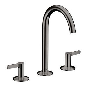 Hansgrohe Axor One 3-Loch-Waschtisch-Armatur 48050330 Ausladung 140mm, mit Push-Open-Ablaufgarnitur, polished black chrome