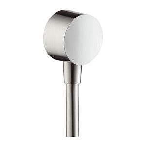 Hansgrohe Axor Schlauchanschluss 27451800 rund, mit Rückflussverhinderer, stainless steel optic