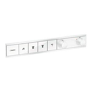 Hansgrohe RainSelect Fertigmontageset 15382700 mattweiß, Thermostat, 4x Verbraucher, Unterputz