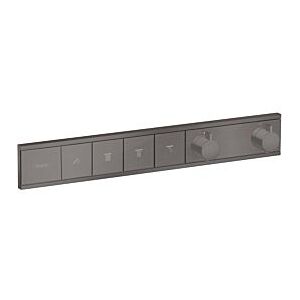 Hansgrohe RainSelect Fertigmontageset 15382340 brushed black, Thermostat, 4x Verbraucher, Unterputz