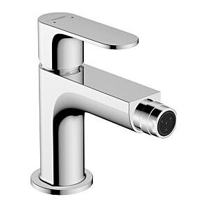 Hansgrohe Rebris S Bidetarmatur 72210000 mit Zugstangen-Ablaufgarnitur, Ausladung 120mm, chrom