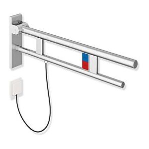 Hewi System 900 Stützklappgriff 900.50.212XA Ausladung 750 mm, Edelstahl matt geschliffen, rechts