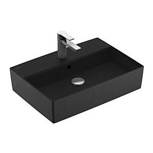 Villeroy und Boch Villeroy & Boch Memento 2.0 Aufsatzwaschtisch 4A0760S5 60 x 42 cm, Ebony C-plus, mit Hahnloch, mit Überlauf