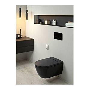 Villeroy und Boch ViClean-I200 Dusch-WC spülrandlos V0E200R7 Form oval, Pure Black CeramicPlus