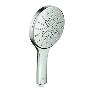 Grohe Rainshower Handbrause 26574DC0 supersteel, 3 Strahlarten, mit Durchflussbegrenzer 9,5 l/min