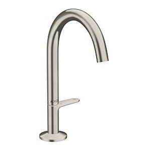 Hansgrohe Axor One Waschtischarmatur 48020800 Ausladung 140mm, mit Push-Open-Ablaufgarnitur, Edelstahl-Optik