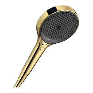 Hansgrohe Rainfinity 130 3jet EcoSmart Handbrause 26865990 3jet Brausekopf 130 mm, 9 l/min, polished gold optic