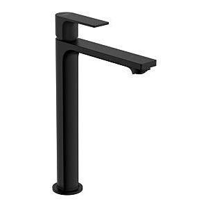 Hansgrohe Rebris E Waschtischarmatur 72591670 mit Zugstangen-Ablaufgarnitur, 4 l/min bei 3 bar, mattschwarz