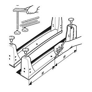 LAUFEN Wannenfuss 2961720000001 höhenverstellbar 13,5-19 cm, starre Form