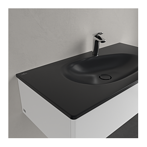 Villeroy und Boch Villeroy & Boch Antao Schrankwaschtisch 1000x500mm 4A76A2R7 re-eckig 1HL. o. ÜL. Pure Black cplus