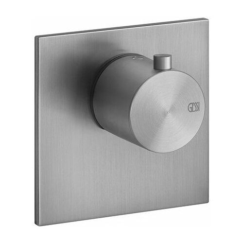 GESSI 316 Fertigmontage-Set Unterputz-Thermostat ohne Absperrung, 54554, Farbe: Edelstahl matt gebürstet – 54554239 – Gessi