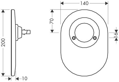 Hansgrohe Umrüstset Kugel auf M3 Brausenmischer 96384000