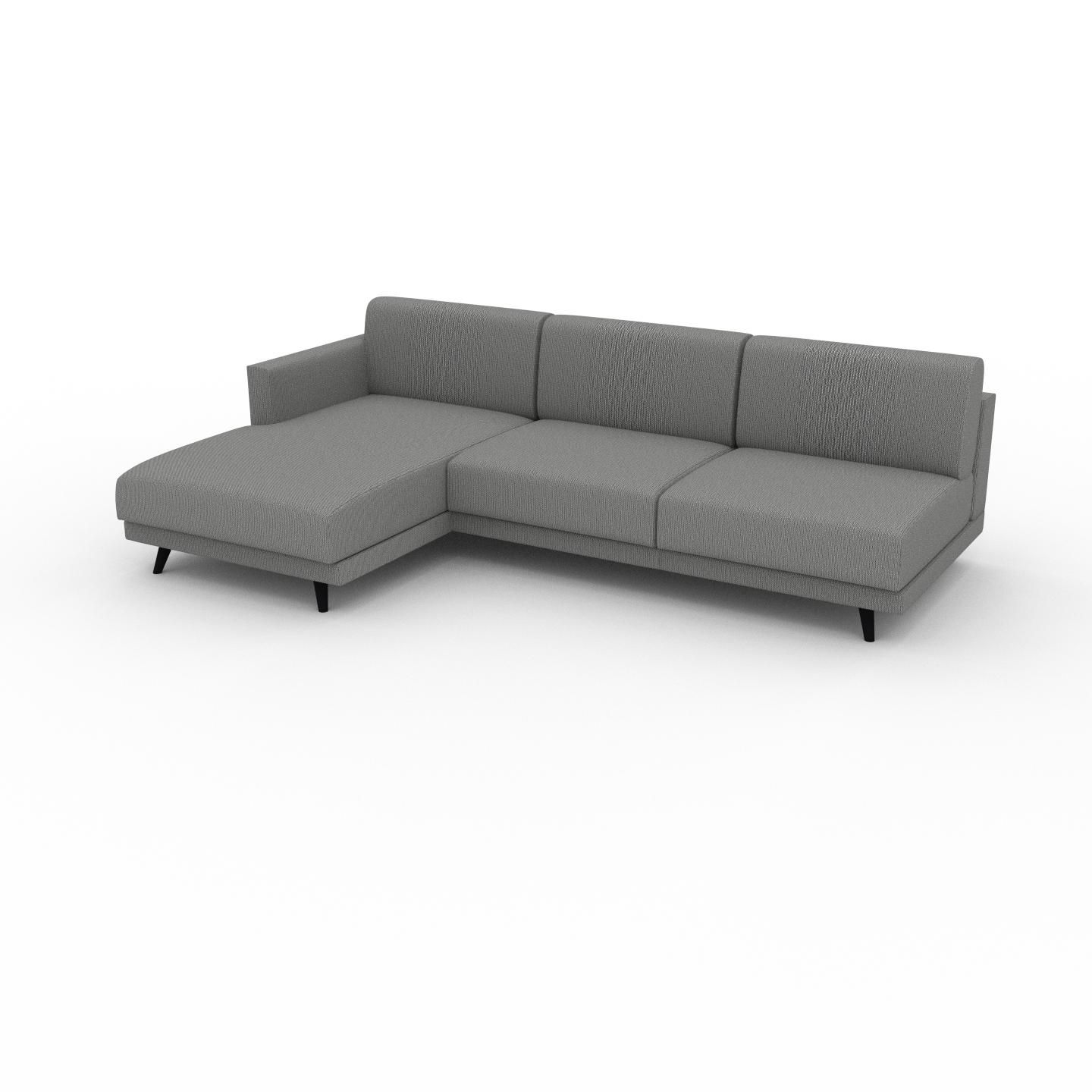 MYCS Ecksofa Granitweiß - Flexible Designer-Polsterecke, L-Form: Beste Qualität, einzigartiges Design - 253 x 75 x 162 cm, konfigurierbar