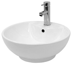ECD-Germany ECD Germany design håndvask håndvask Ø 455 x 185 mm lavet af keramisk rund hvid - bordplade håndvask bordplade håndvask håndvask bordplade håndvask