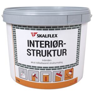 Skalflex Strukturmaling Interiør Grov Hvid  15kg