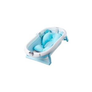 Primabobo FOLDING BATHTUB WITH ELECTRONIC THERMOMETER AND BLUE BATH CUSHION