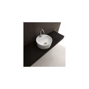 LAVABO APS (TAPWELL) Porcelænsvask AXA Rondo 35x35cm, Hvid