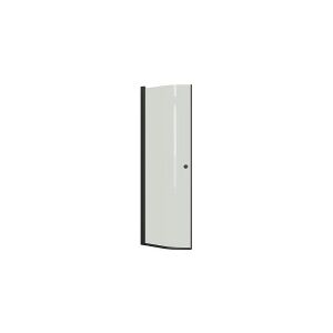 Dansani E91-03 halvrund dør 200 x 72-74 cm sort/klart glas