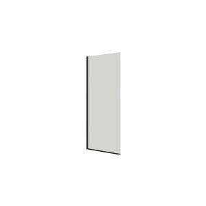 Dansani D101-03 fast væg 197,5 x 97-99 cm sort/klart glas