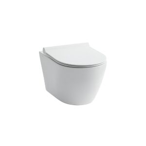 CSDK-SL Flow FL60 væghængt toilet, rimless, med soft close sæde, hvid