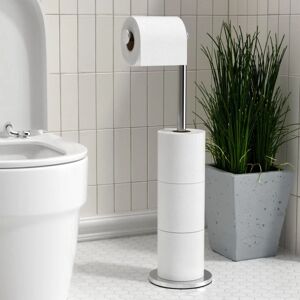 Fritstående Toiletrulleholdere Foldepapirrulleholder Rustfrit stål Badeværelse Toiletrulleholder Stand