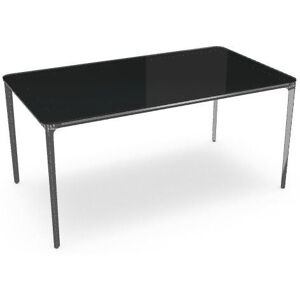 SOVET Slim Rectangular 160x90 cm - Chrome/Glass Black