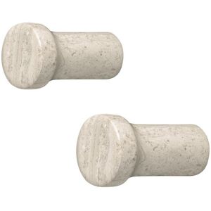 Blomus Lamura Marble Wall Hooks Set of 2 - Mourning Dove