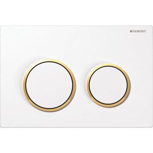 Geberit Omega 20 Betjeningsplade, Hvid/guld