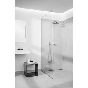 Unidrain Glassline Brusevæg, 80 Cm, Klart Glas