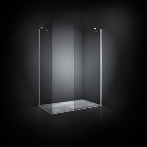 Dansani Match Walk In Bruseløsning, 77 Cm, Klart Glas, Satin Profil