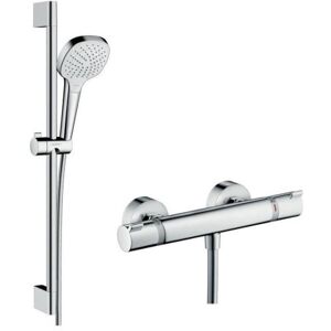 Hansgrohe Croma Select E Brusesæt, Krom/hvid