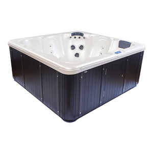 Wellmore Maxxwell Laidback Udendørs Spa, 210x210 Cm, Hvid/sort