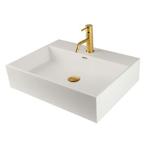 Lavabo Solid Surface Håndvask, 60x45 Cm, Hvid