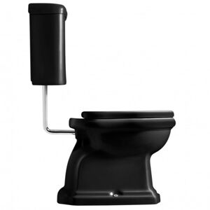 Lavabo Retro Low Toilet P-Lås Krom Blank Sort