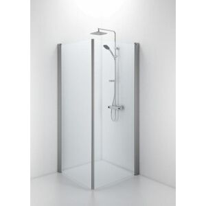 Contura Shower Space Brusedør, 57 Cm, Klart Glas, Aluminium Profil