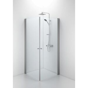 Contura Shower Space Brusedør, 85,9x185 Cm, Klart Glas, Aluminium Profil