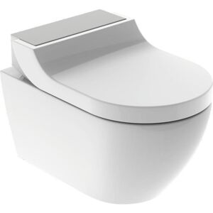 Geberit Aquaclean Tuma Comfort Douchetoilet, Uden Skyllekant, Rengøringsvenlig, Børstet Stål/hvid