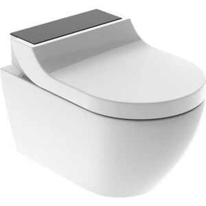 Geberit Aquaclean Tuma Comfort Douchetoilet, Uden Skyllekant, Rengøringsvenlig, Sort Glas/hvid