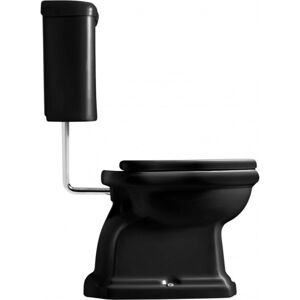 Lavabo Retro Low Toilet P-Lås Krom Blank Sort