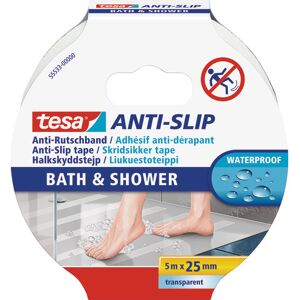 Tesa Anti-Slip Skridsikker Tape, 5 Mx25 Mm, Transparent