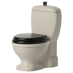 Maileg Miniature Toilet - Mus - Hvid/sort - Maileg - Onesize - Dukketilbehør